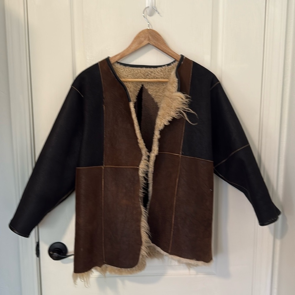Milena Silvano size S reversible shearling coat